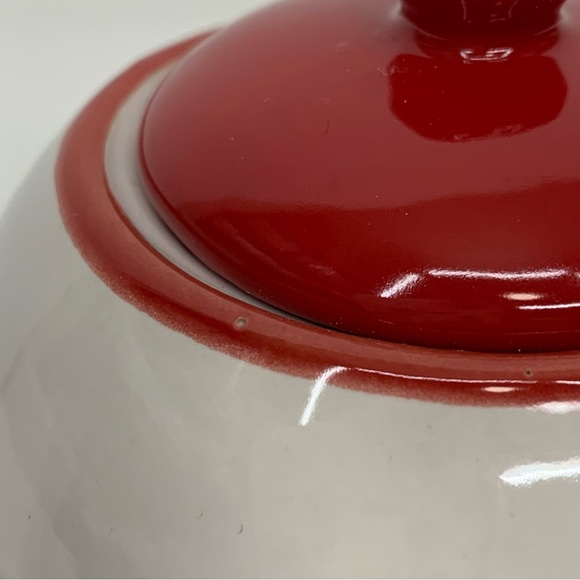 In Home Stylez Winter Christmas Holly Print Ceramic Lidded Sugar Dish Nwt Unused - Picture 6 of 11